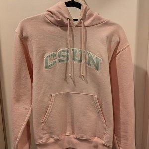 vintage Champion Pink Silver Cal State Northridge CSUN Hoodie Sweater Sz S M